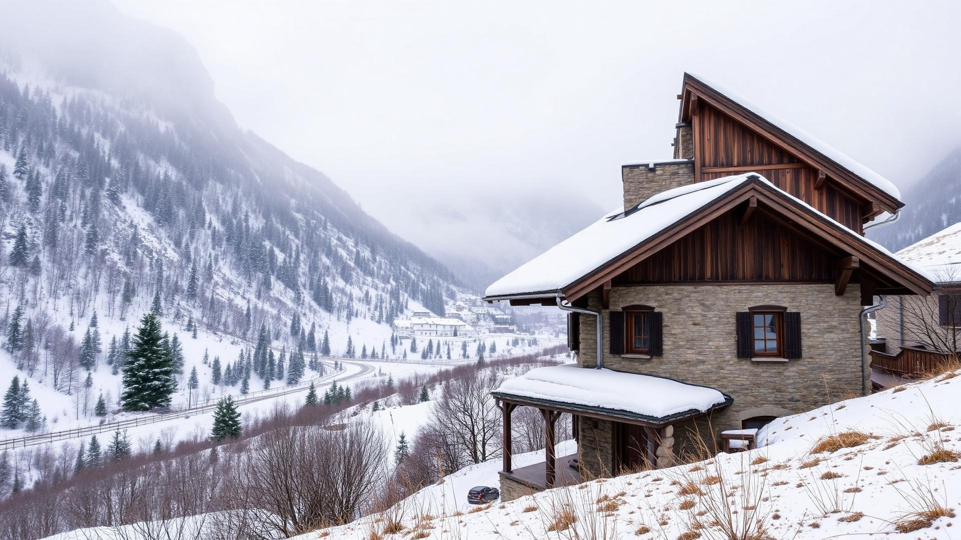 Chalet en pierre et bois, enveloppe complète — Val Thorens